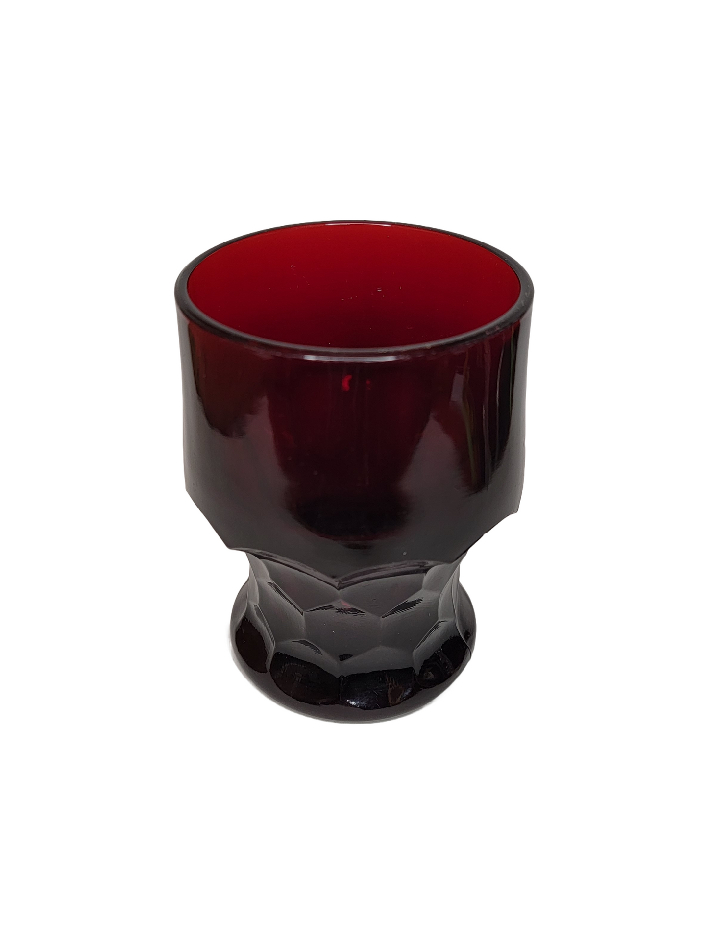 Set of 4 Vintage Anchor Hocking Georgian Tumblers Honeycomb Ruby Red