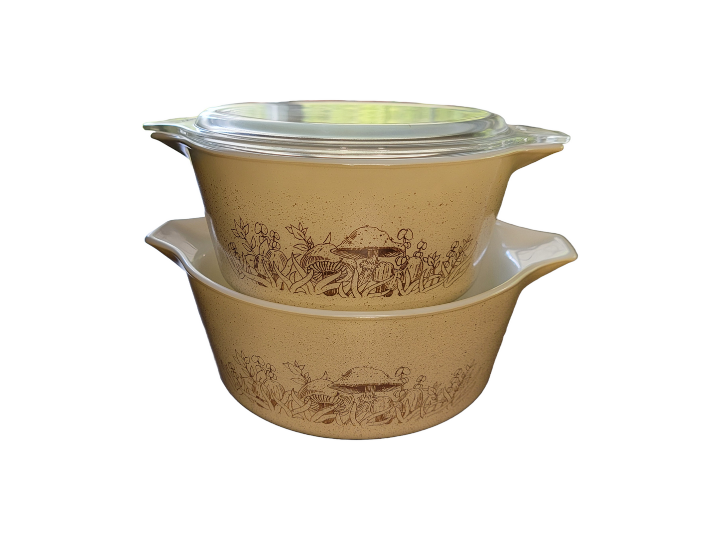 Set of 2 Vintage Pyrex Forest Fancy Bowls
