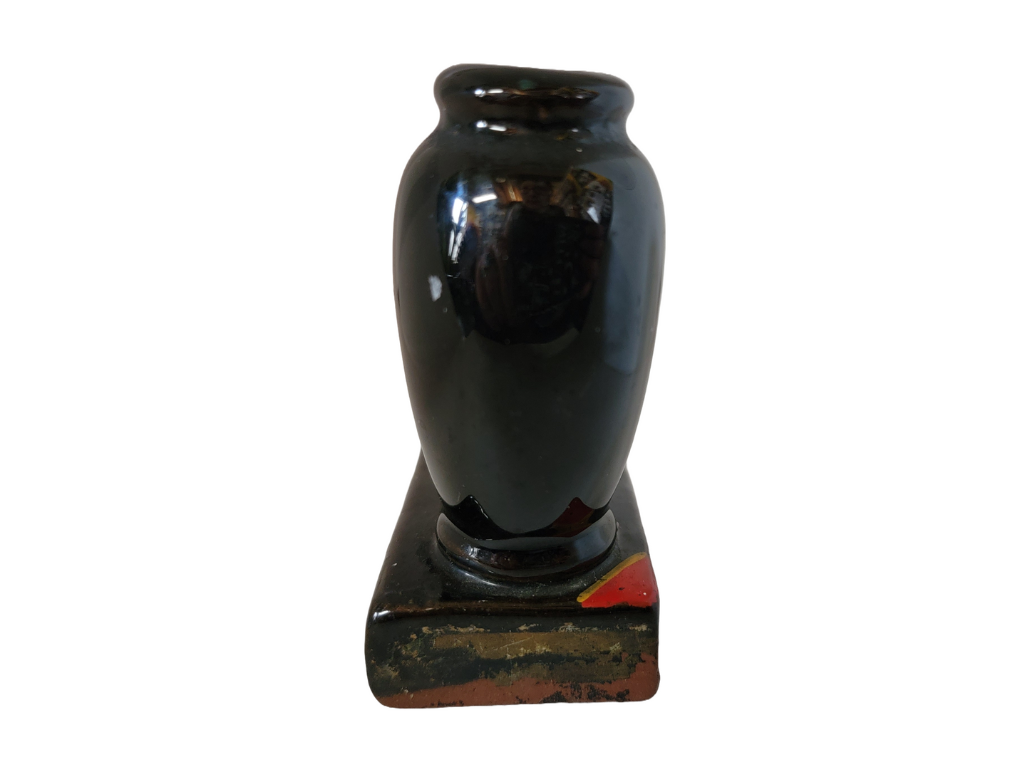 Vintage Black Cat With Vase Toothpick Holder