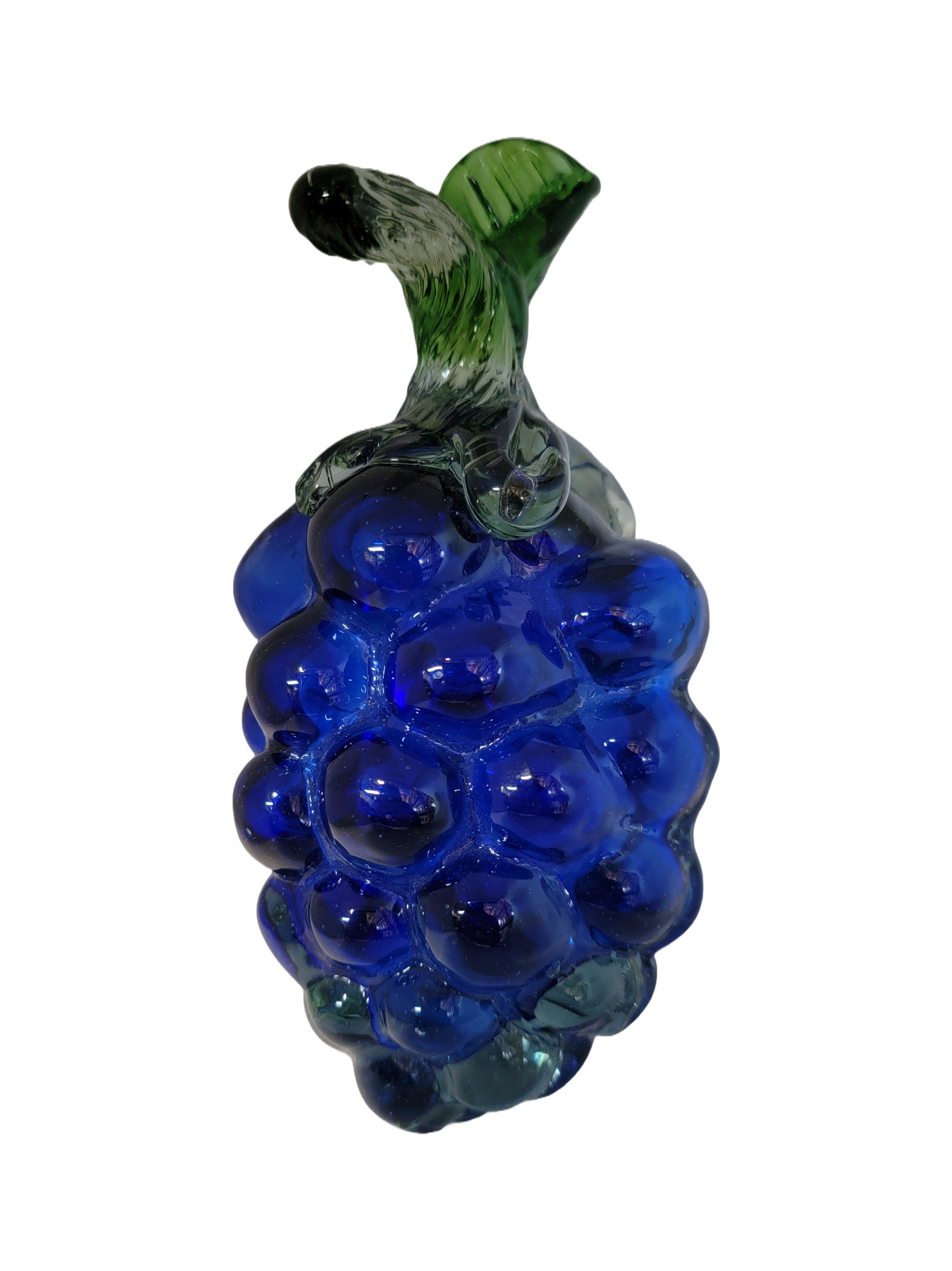 Cobalt Blue Glass Art Grape Cluster