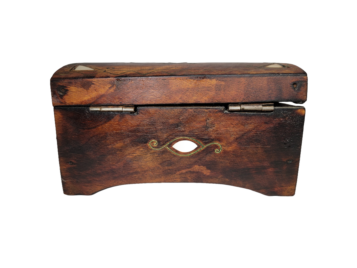 Handmade Wooden Box with Mother of Pearl Inlay