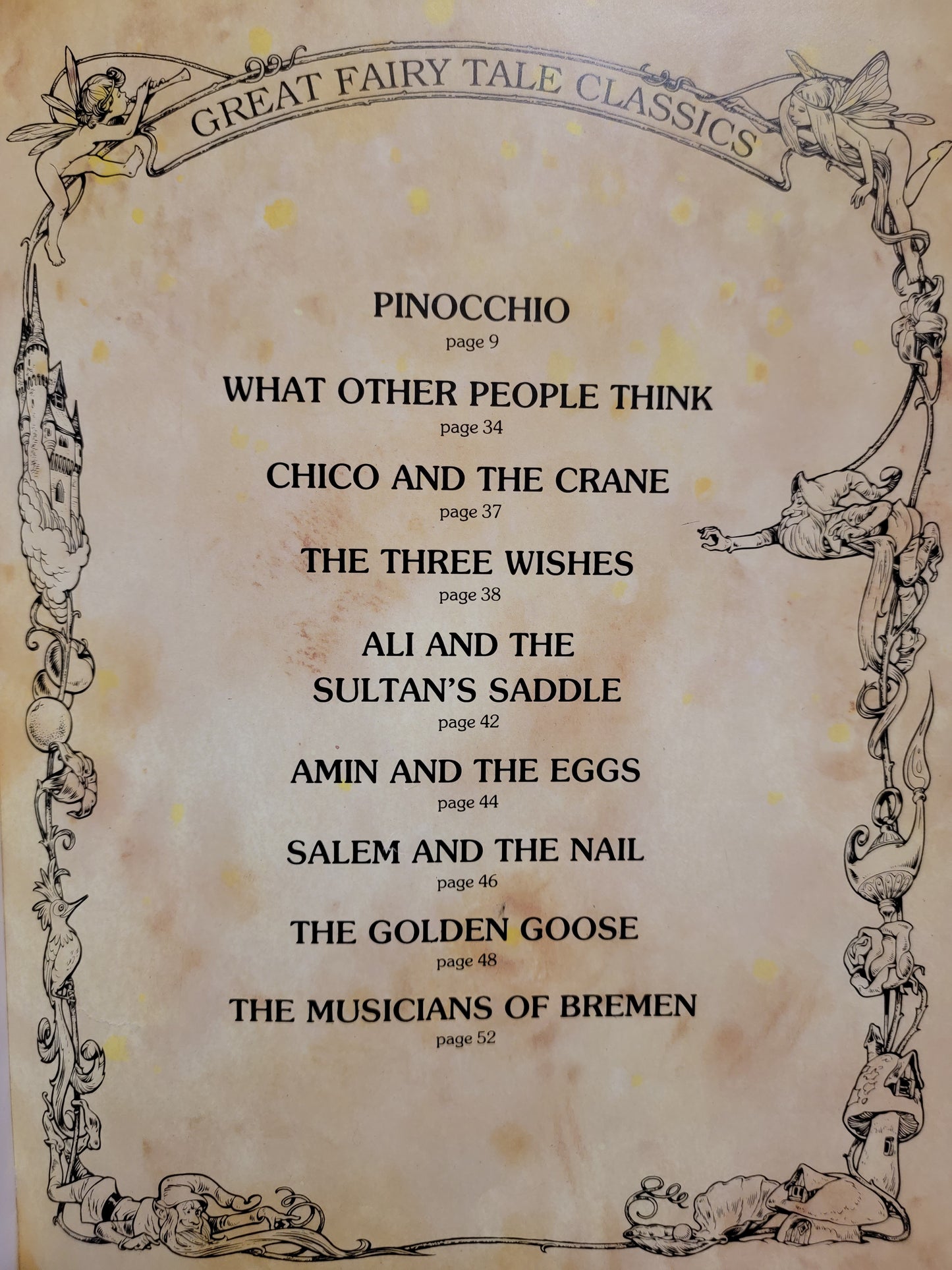Vintage Story of Pinocchio and Other Tales by Tony Wolf and Peter Holeinone Book
Printed in Italy