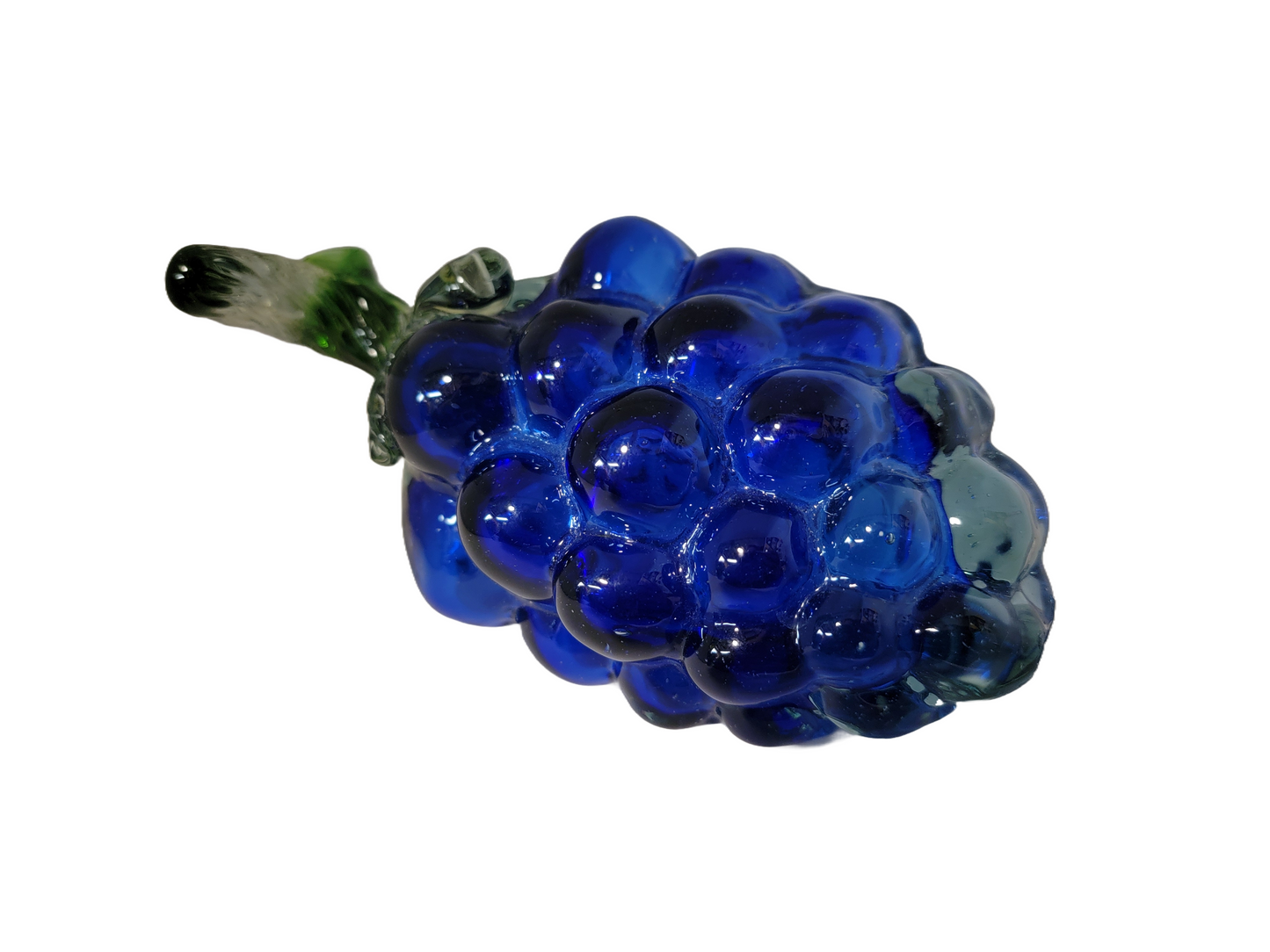 Cobalt Blue Glass Art Grape Cluster
