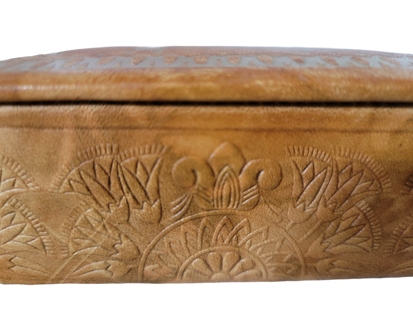 Camel Leather Embossed Egyptian Box