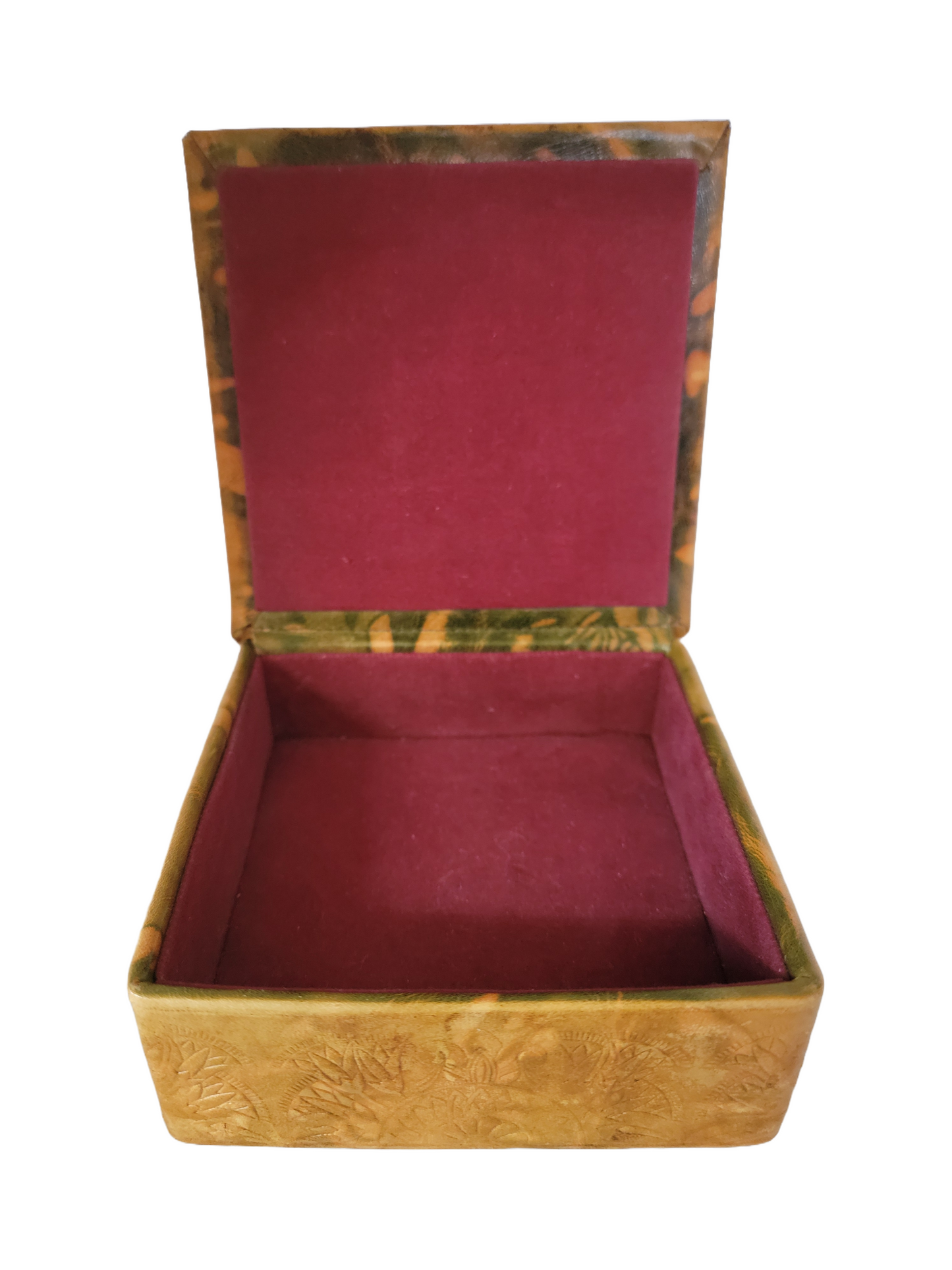 Camel Leather Embossed Egyptian Box