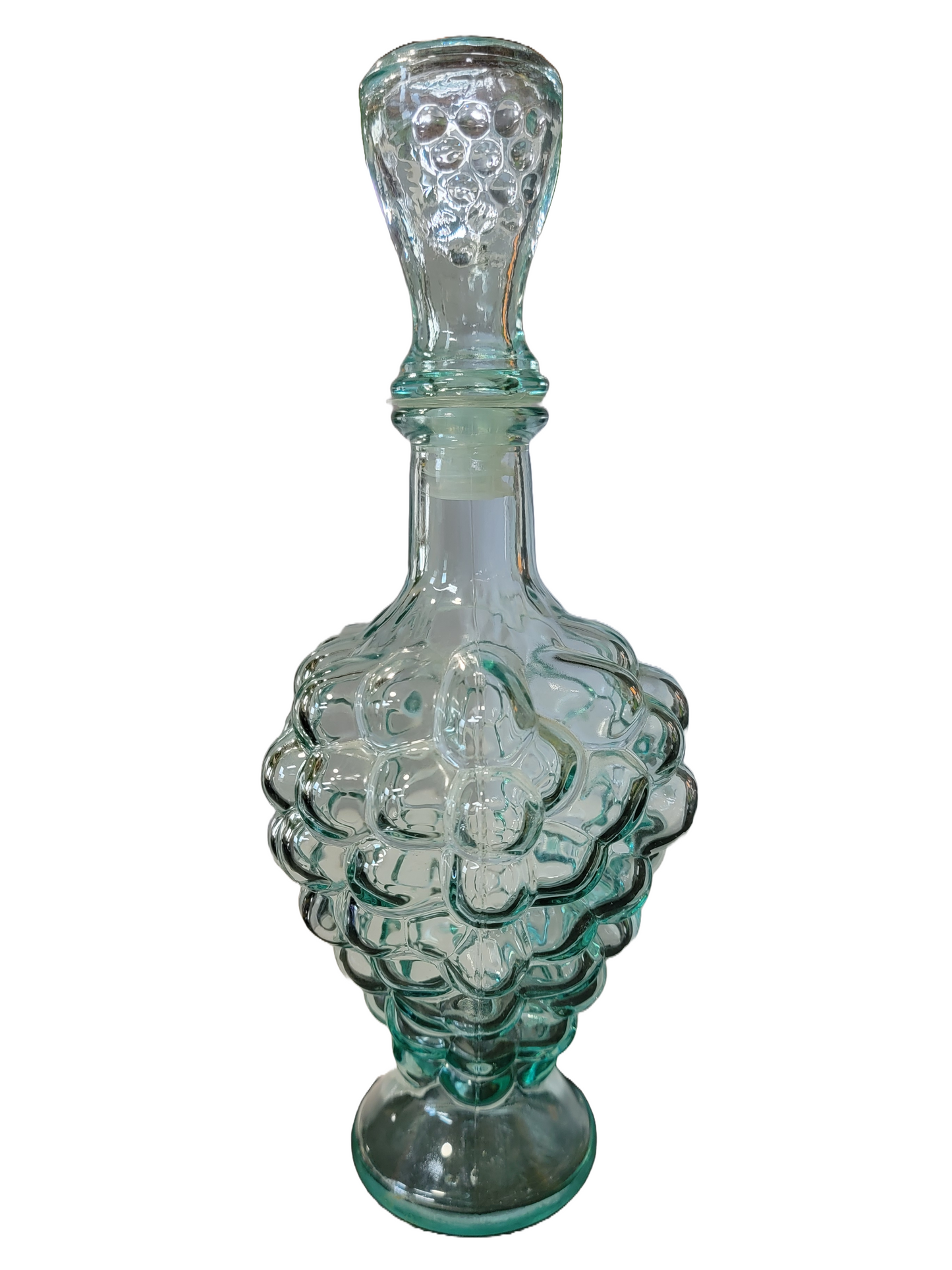 Glass Grape Decanter Vetreria Etrusca Mod Dep 500ml -Italy VTG