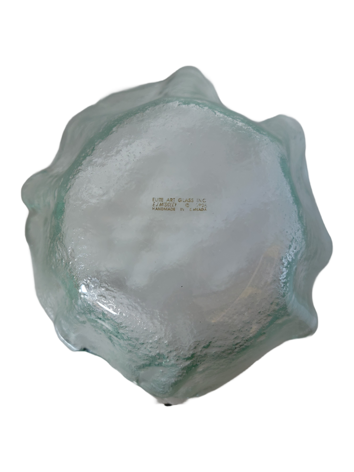 Set of 4 Elite Art Glass Inc EJ Midgley Art Glass Dish