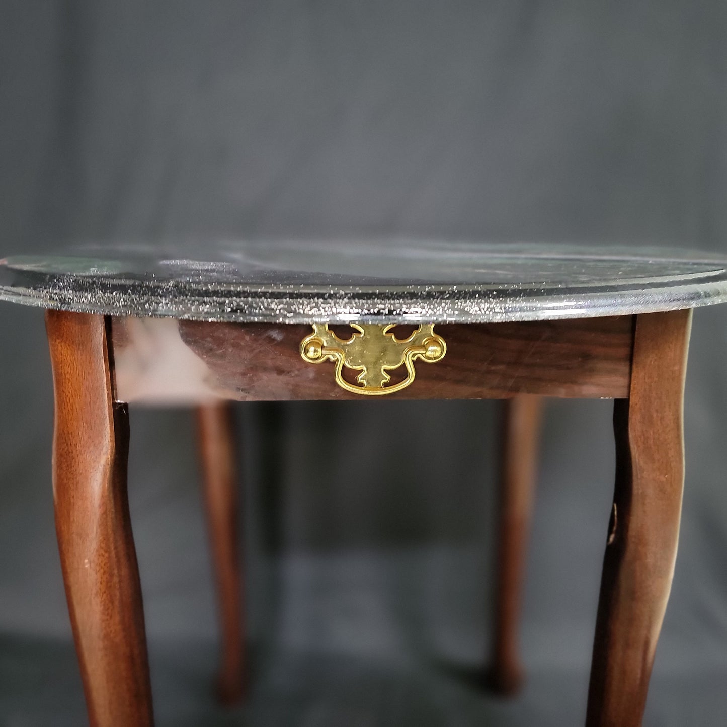 Refinished Resin Geode Wooden Table