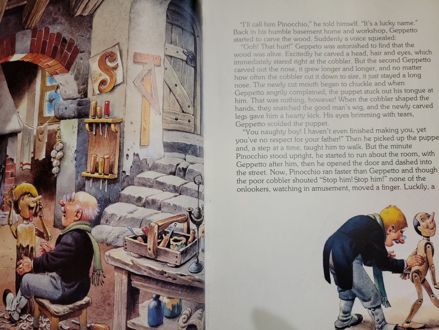 Vintage Story of Pinocchio and Other Tales by Tony Wolf and Peter Holeinone Book
Printed in Italy