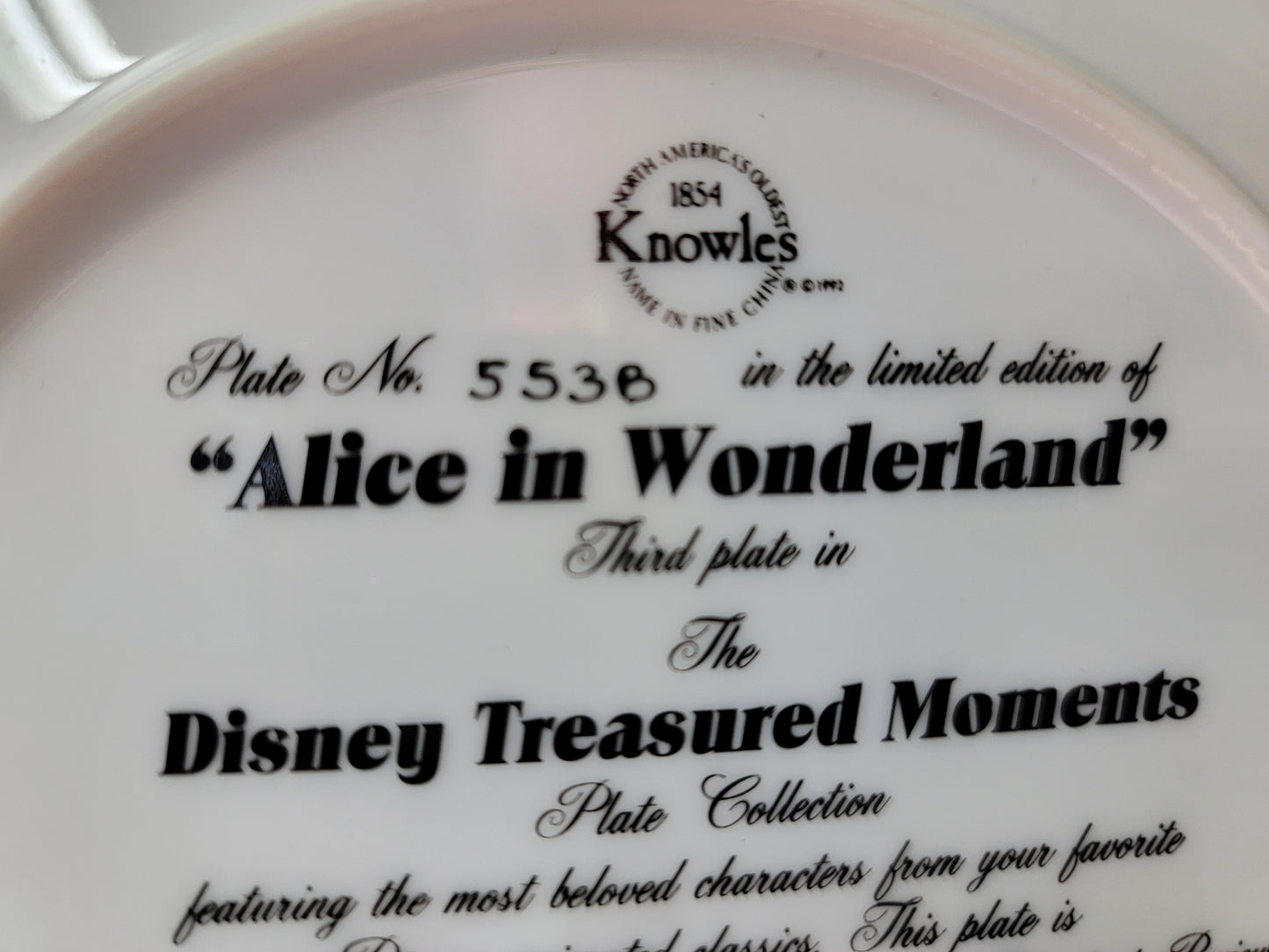 Alice in Wonderland Collector Plate