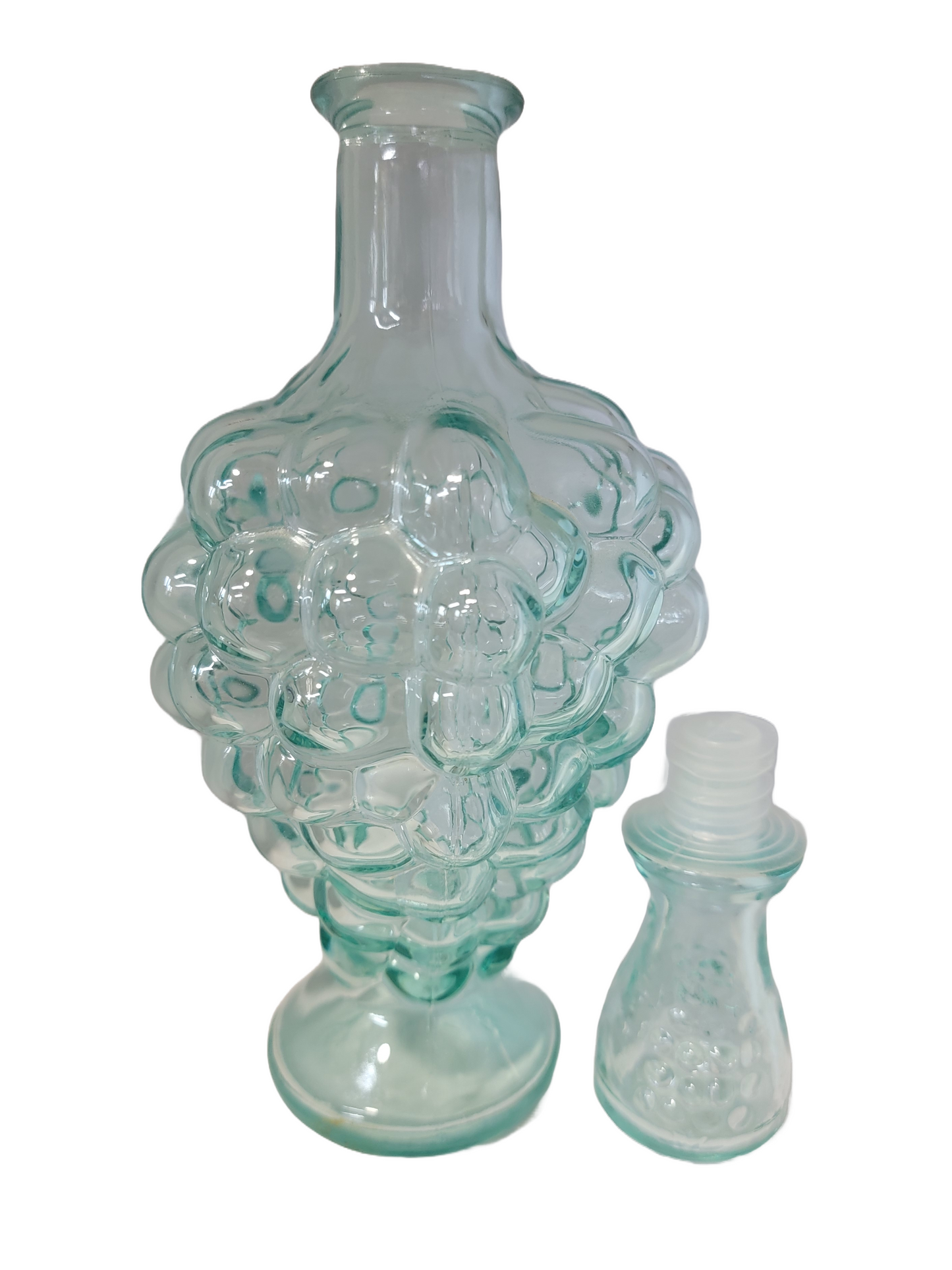 Glass Grape Decanter Vetreria Etrusca Mod Dep 500ml -Italy VTG