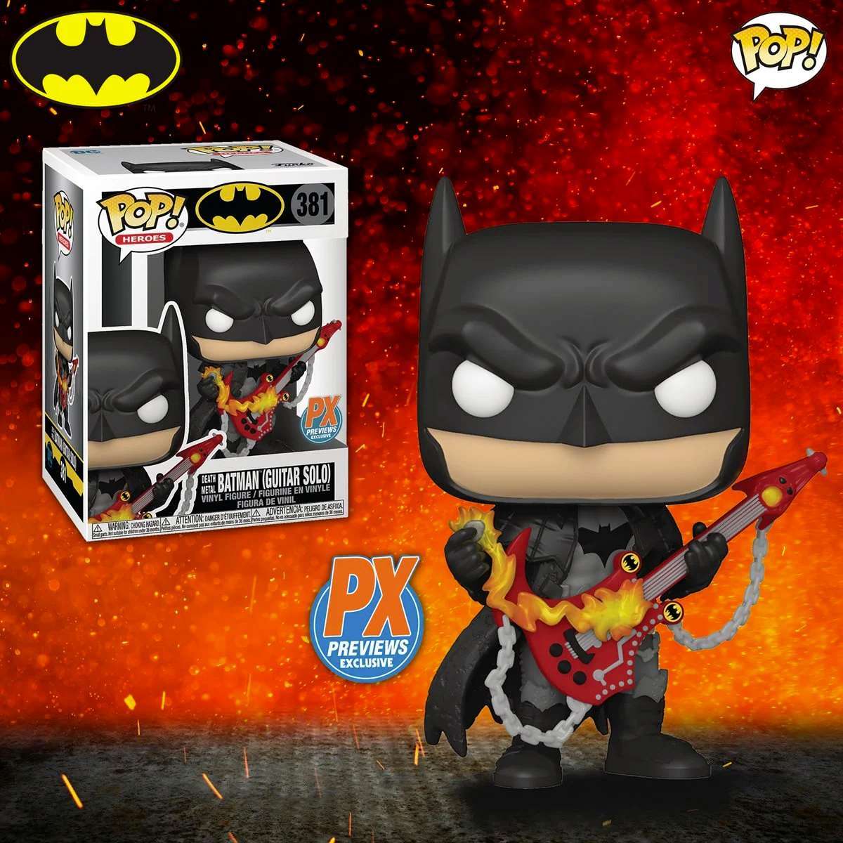 BATMAN Death Metal Batman (Guitar Solo) - PX Previews Exclusive POP! Funko Exclusives POP! DC